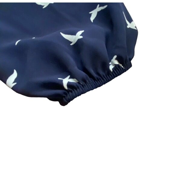 Emetla Womens Off The Shoulder 3/4 Sleeve Blouse-Navy Blue-Small-GUC - Picture 4 of 5